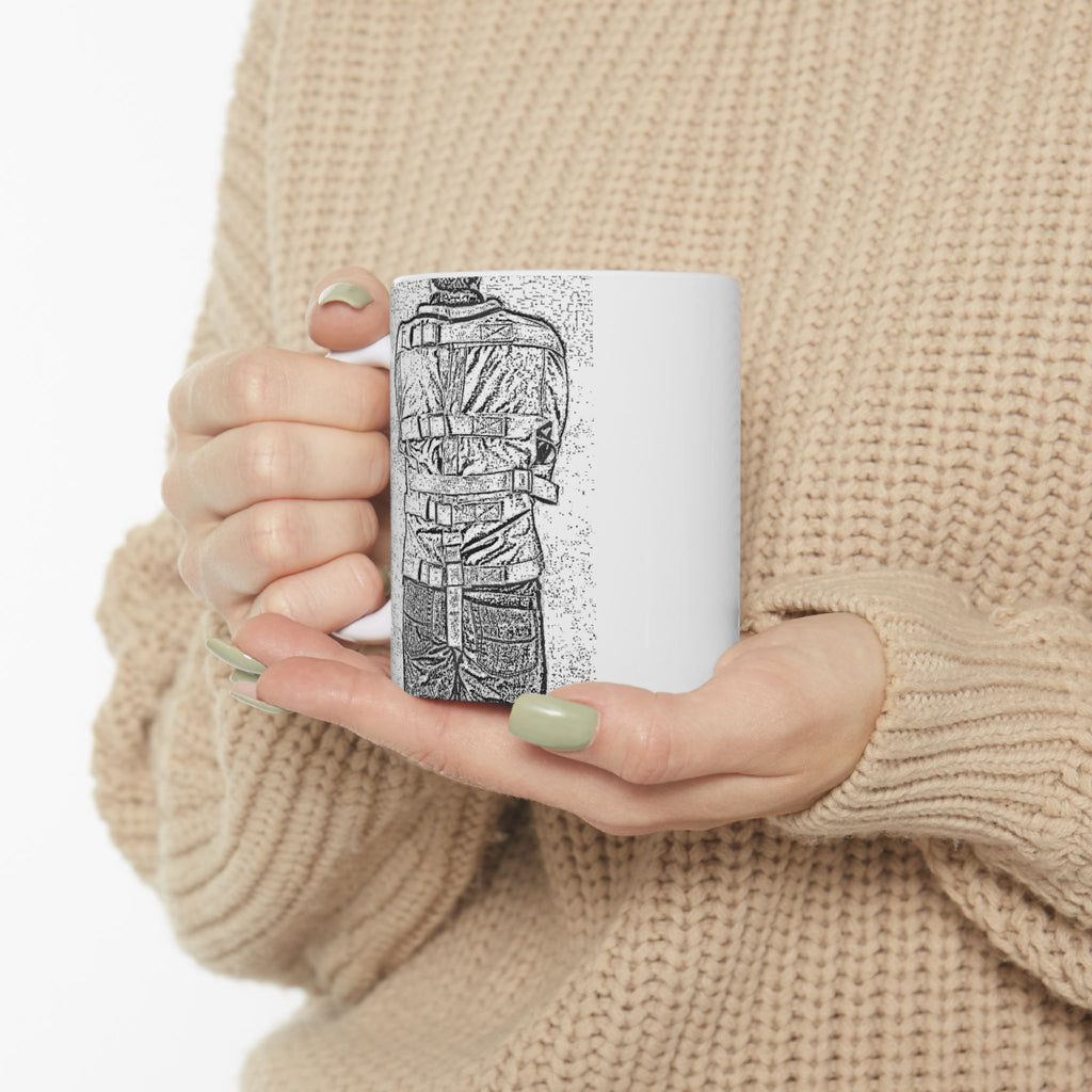 Artistic Ceramic Mug - Unique Vintage Design for Coffee Lovers