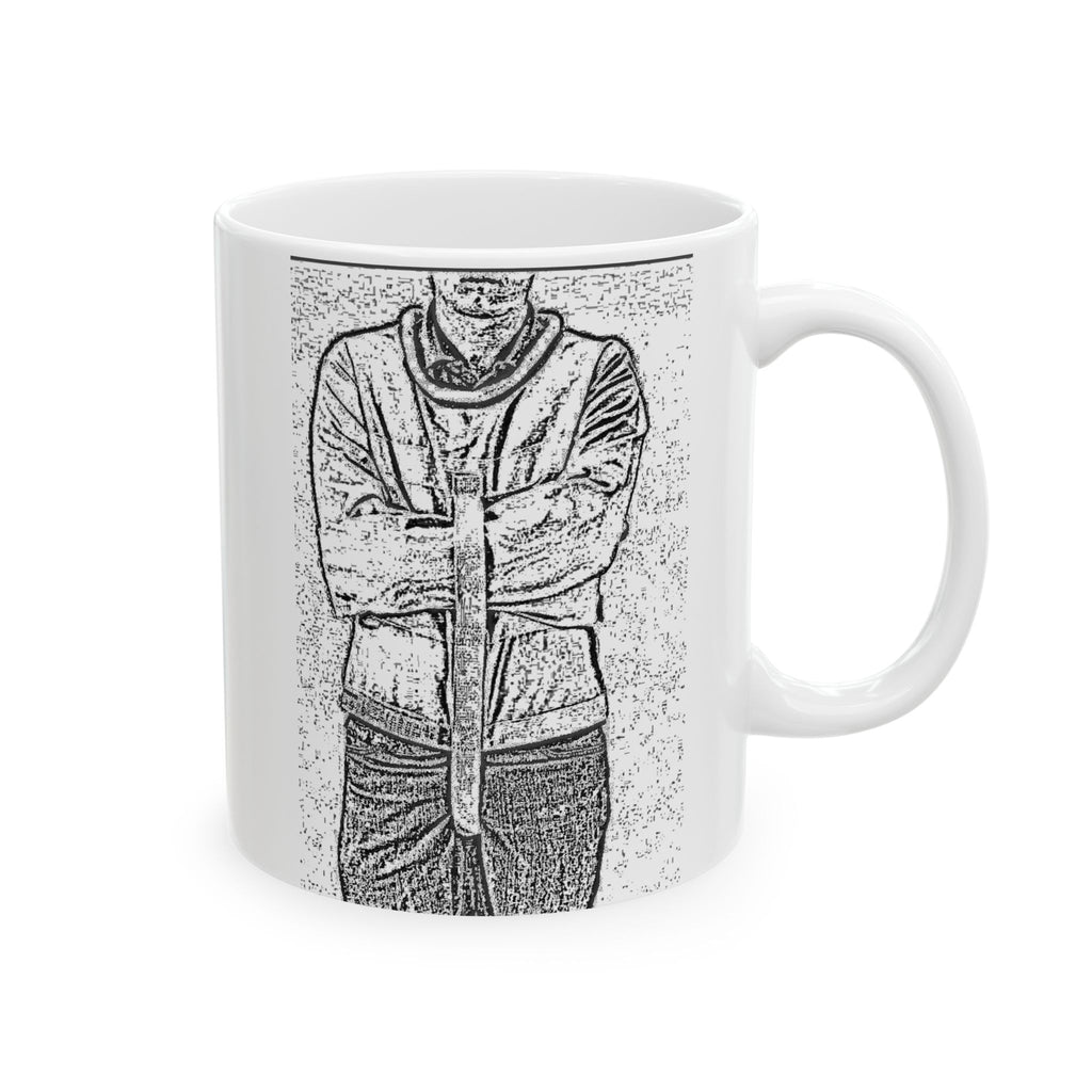 Artistic Ceramic Mug - Unique Vintage Design for Coffee Lovers